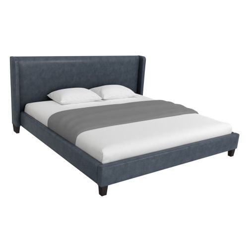 SURREY KING UPHOLSTERED BED - DARK GREY