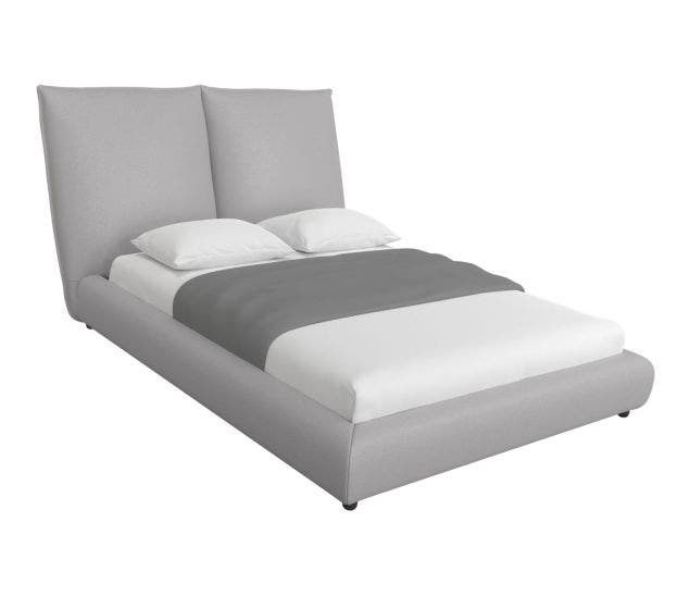 LINDSAY QUEEN UPHOLSTERED BED - DOVE GREY