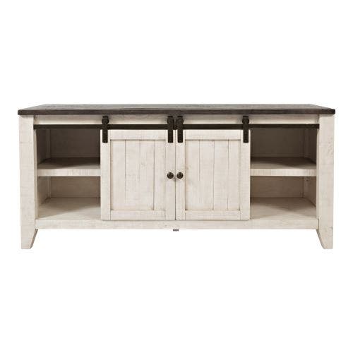 MADISON COUNTY 60&quot; BARNDOOR MEDIA CONSOLE - TWO-TO
