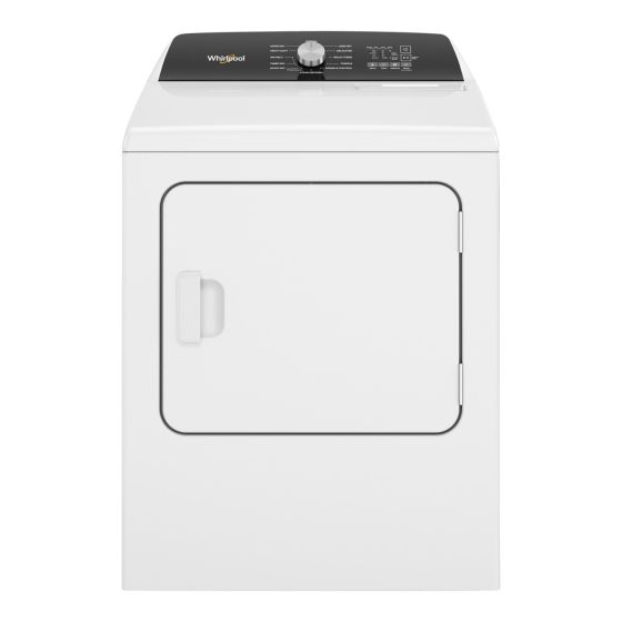 Whirlpool 7.0 CU FT ELECTRIC DRYER WITH WRINKLE SHIELD YWED5050LW - front view