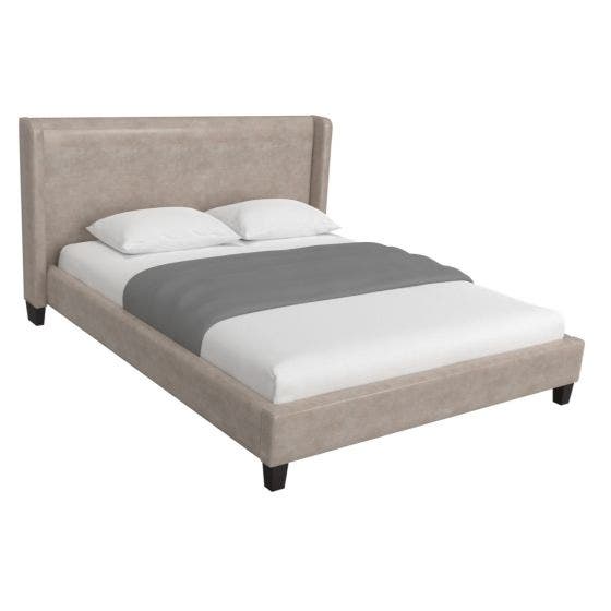SURREY QUEEN UPHOLSTERED BED - TAUPE