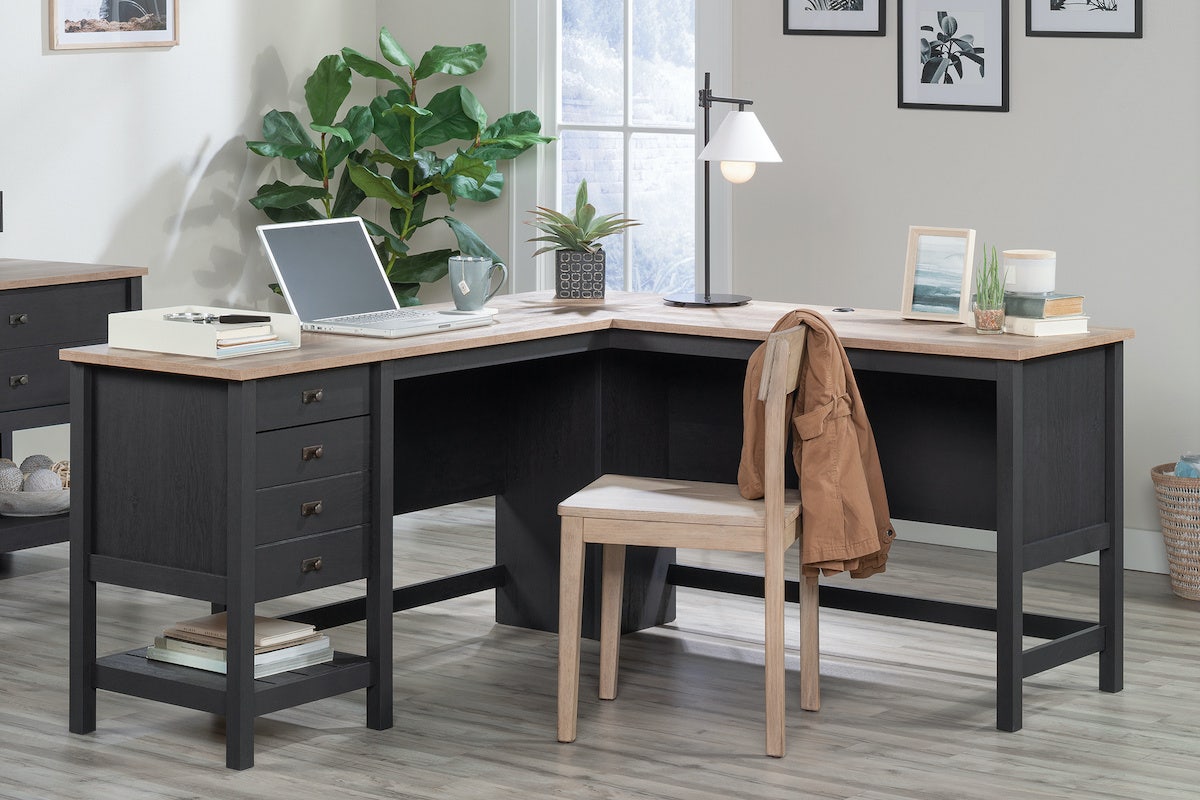 home office with desk and chair