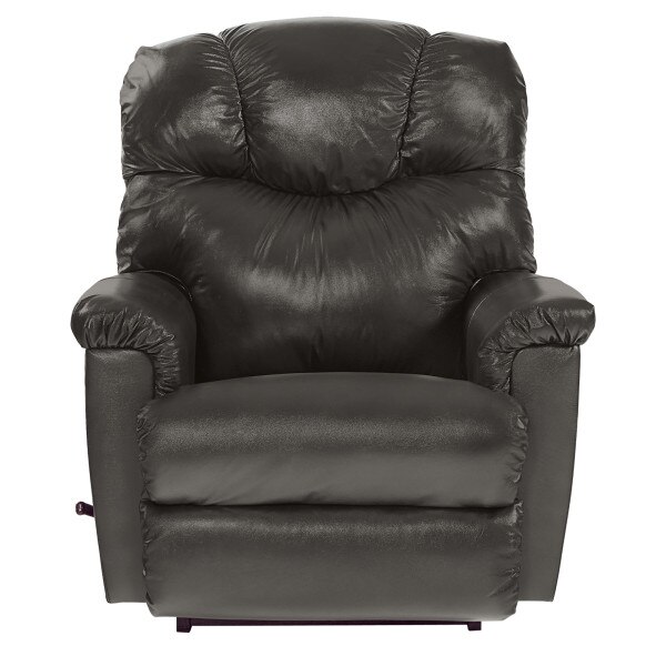 LANCER GREY LEATHER/PVC ROCKER RECLINER | Tepperman's